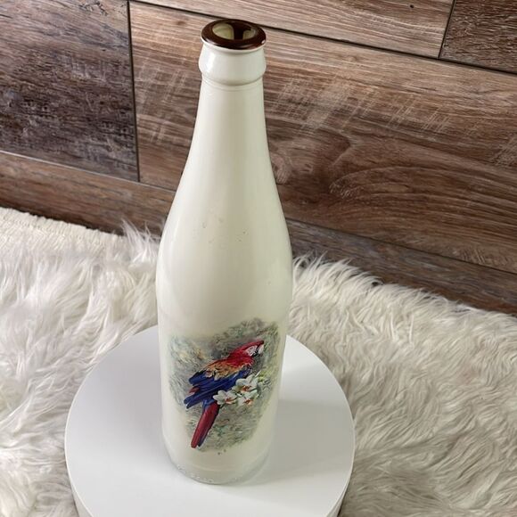 Mayrich Company Decorative Mccaw Bottle Vase ,White With Mccaw Graphic , 11 1/2” - Picture 3 of 7